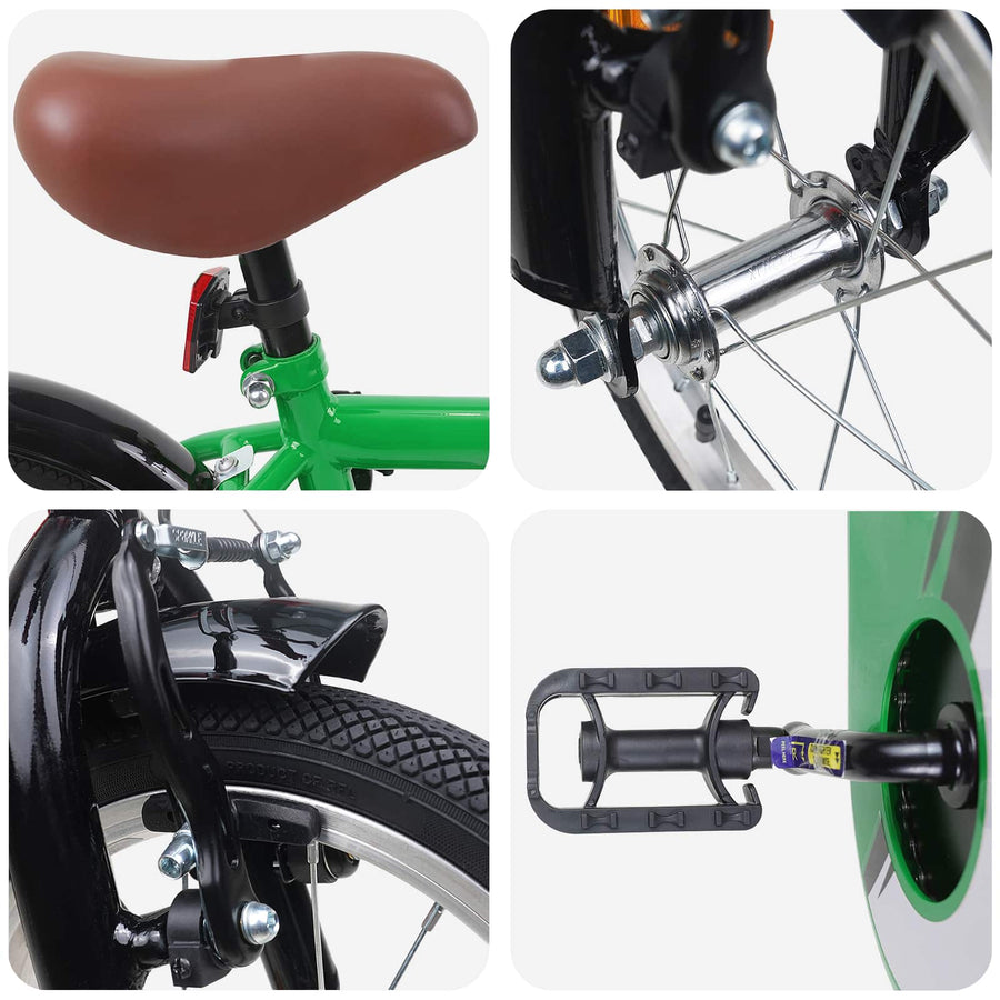 Kinderfiets 16 Inch voor 4-6 jaar oud Groen