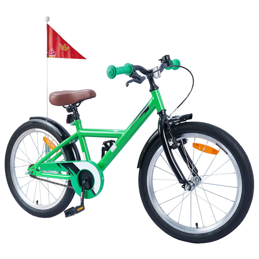 Kinderfiets 18 Inch voor 5-7 jaar Groen