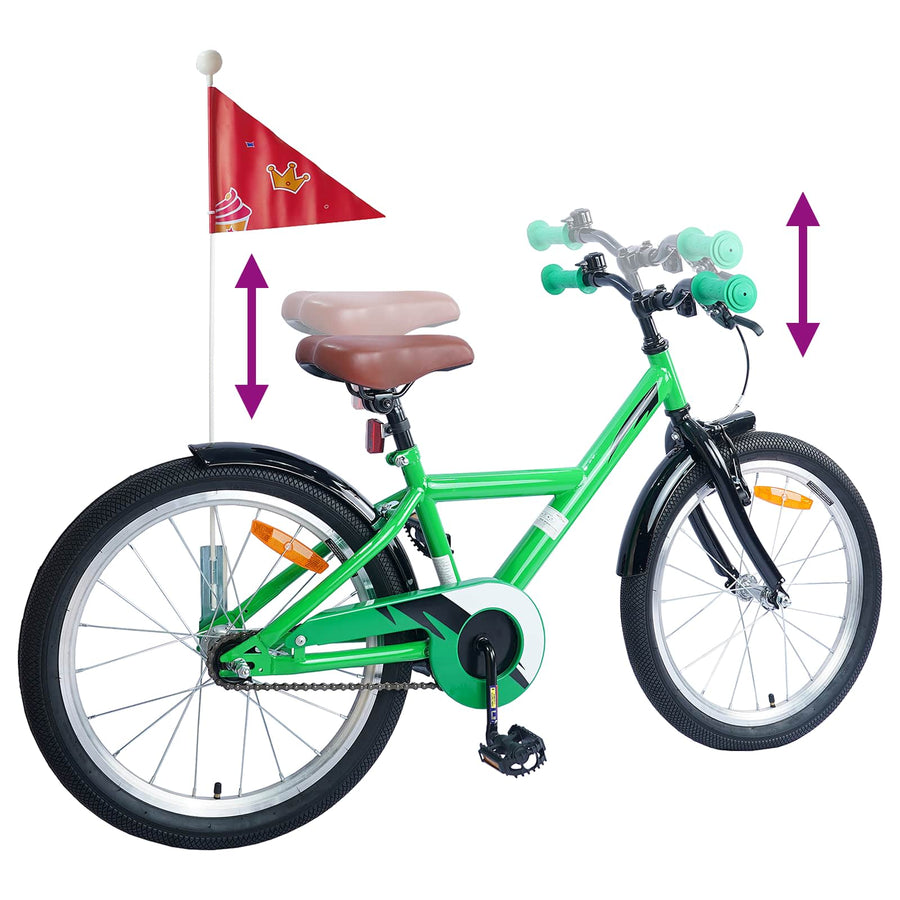 Kinderfiets 18 Inch voor 5-7 jaar Groen
