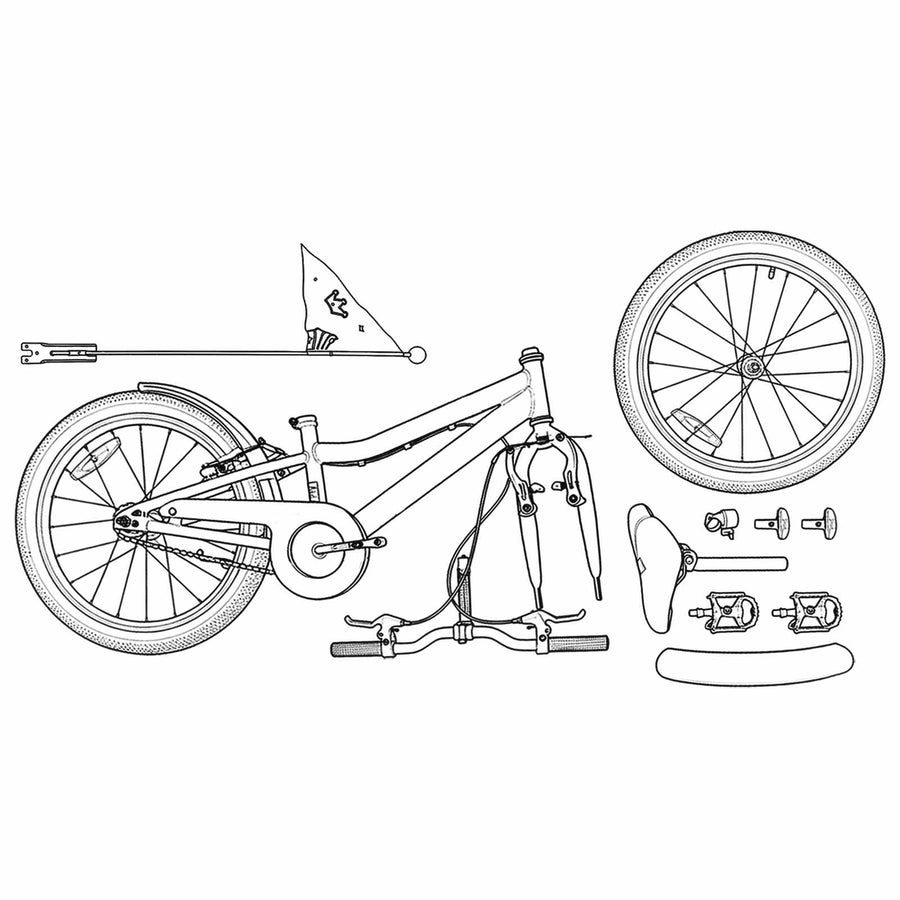 Kinderfiets 18 Inch voor 5-7 jaar Groen