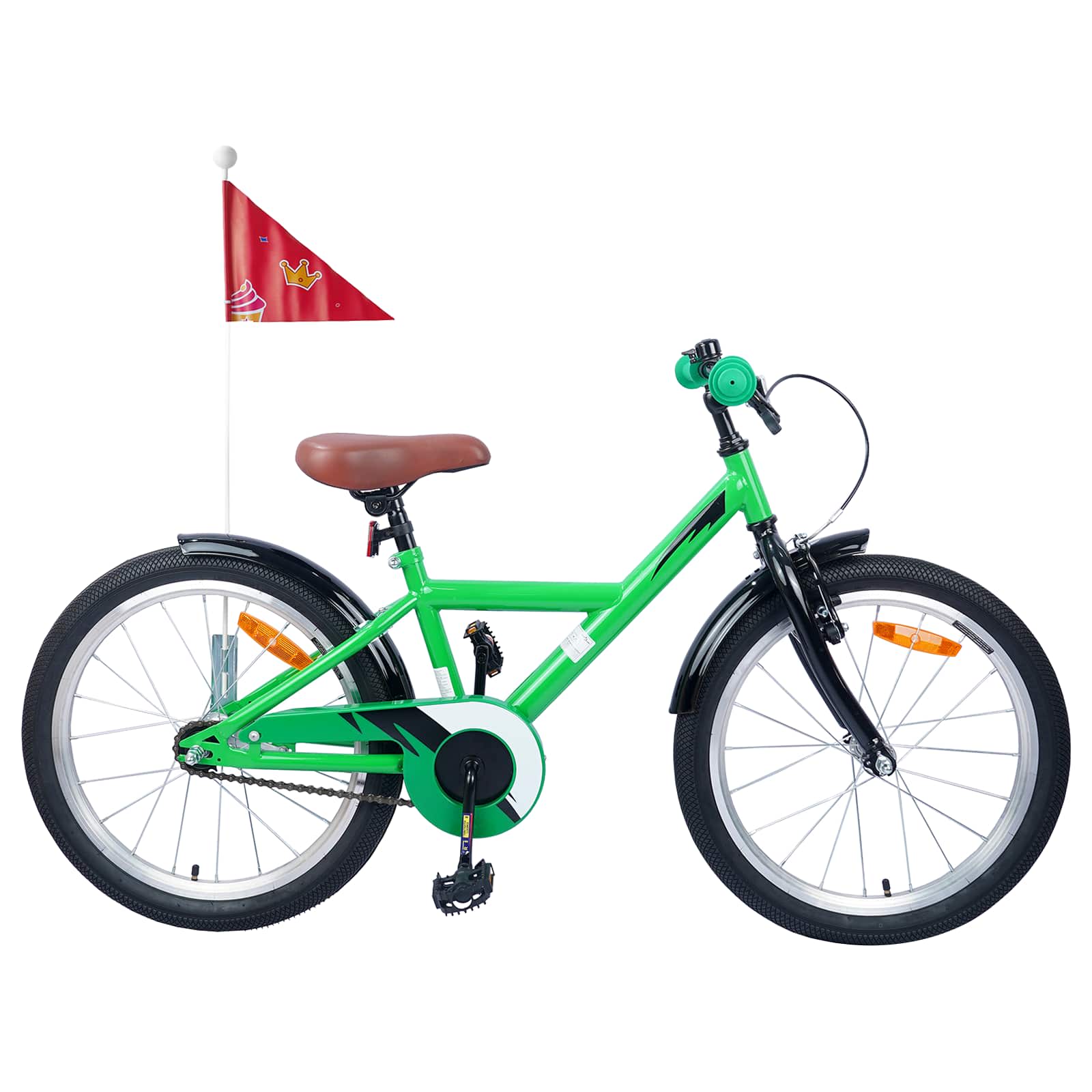 Kinderfiets 18 Inch voor 5-7 jaar Groen