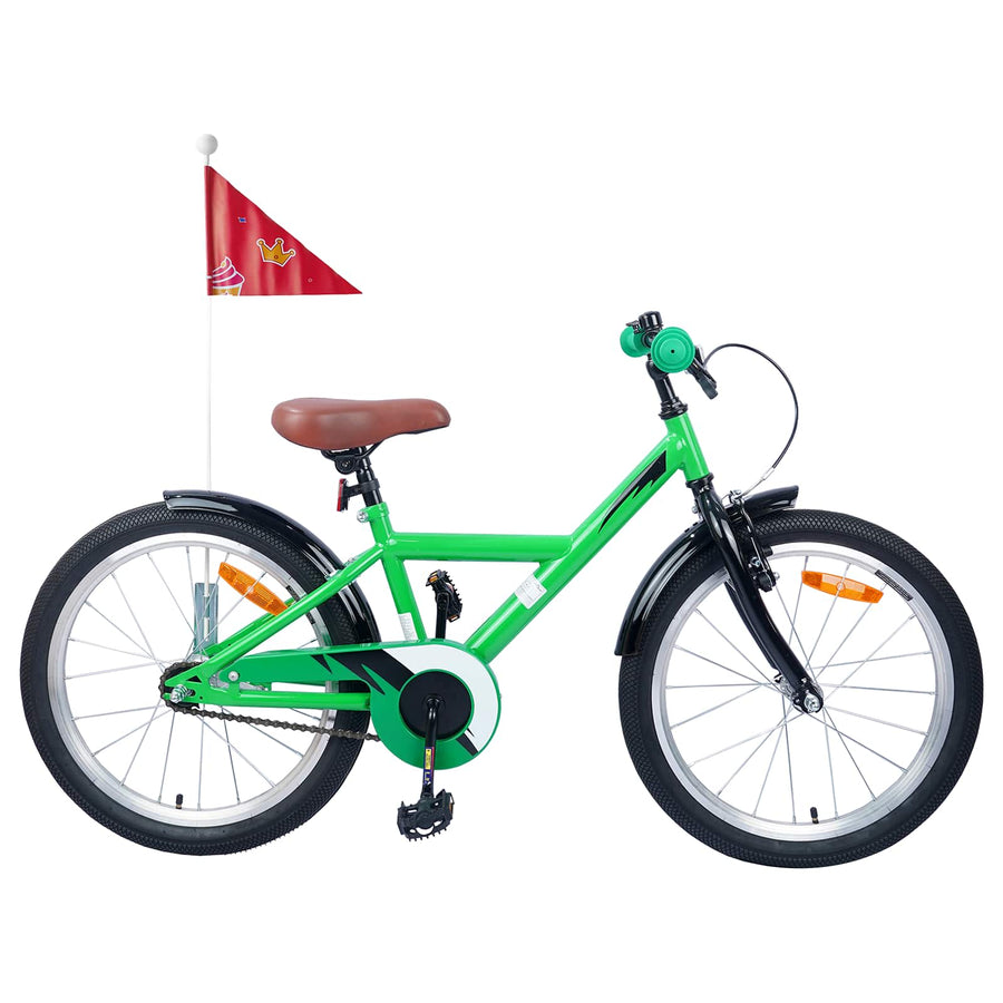 Kinderfiets 18 Inch voor 5-7 jaar Groen
