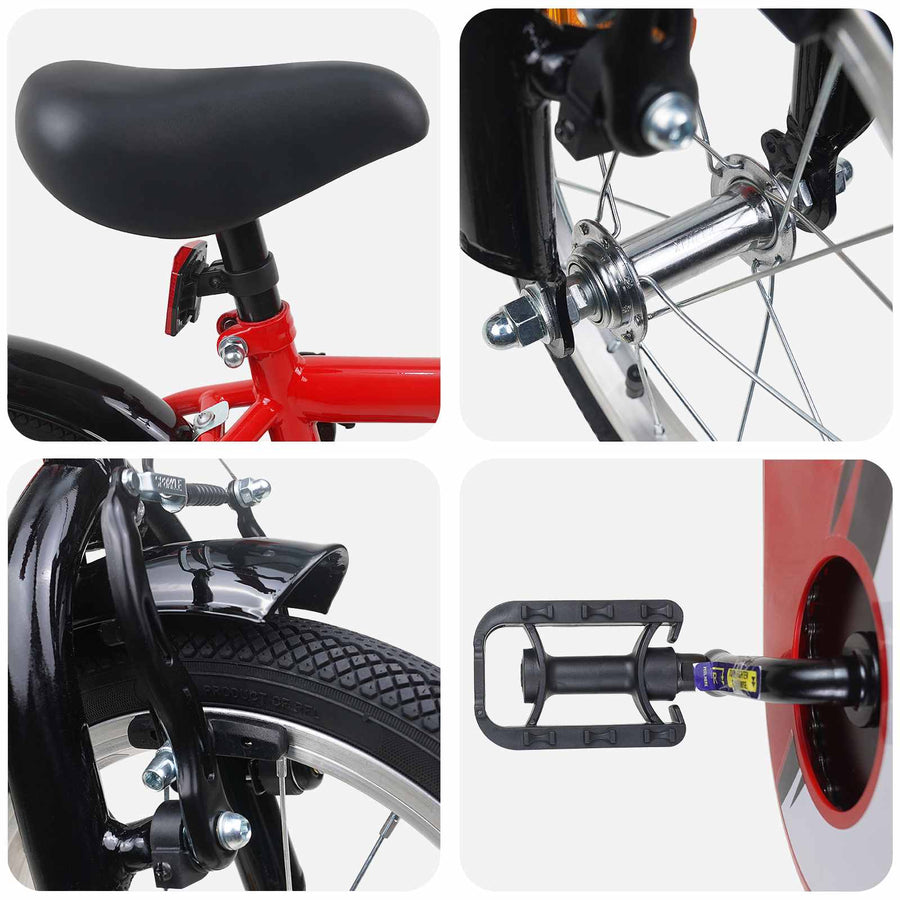 Kinderfiets 14 Inch voor 3-5 jaar oud Rood