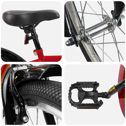 Kinderfiets 18 Inch voor 5-7 jaar Rood