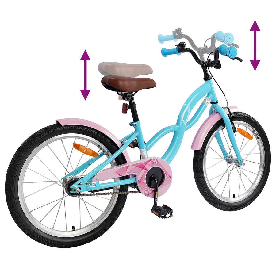 Kinderfiets 20 Inch voor 6-11 jaar oud Lichtblauw