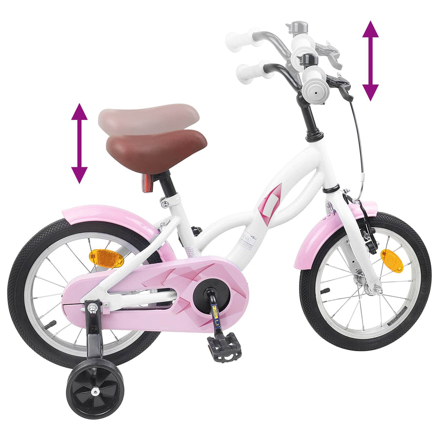 Kinderfiets 14 Inch voor 3-5 jaar oud Wit