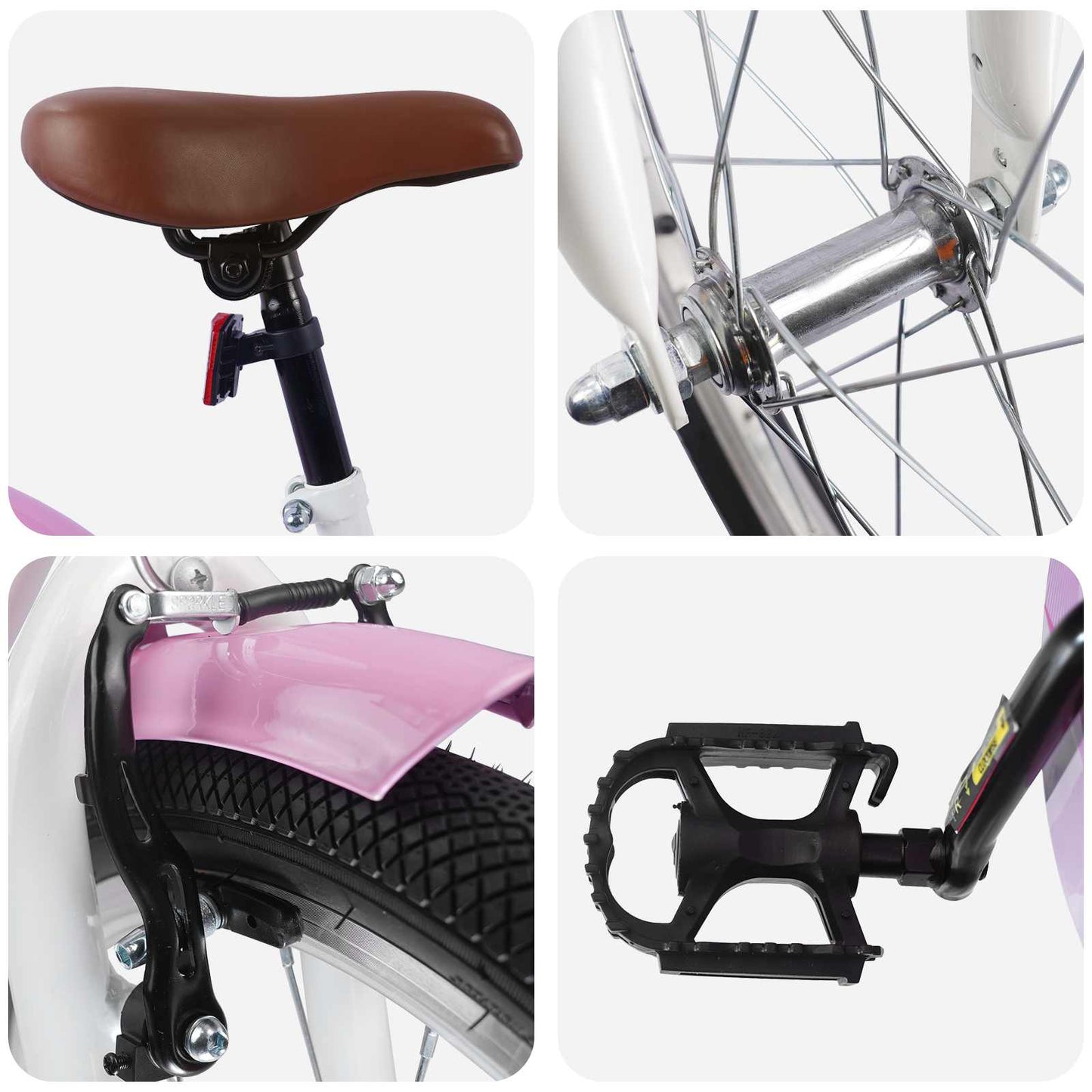 Kinderfiets 18 Inch voor 5-7 jaar Wit