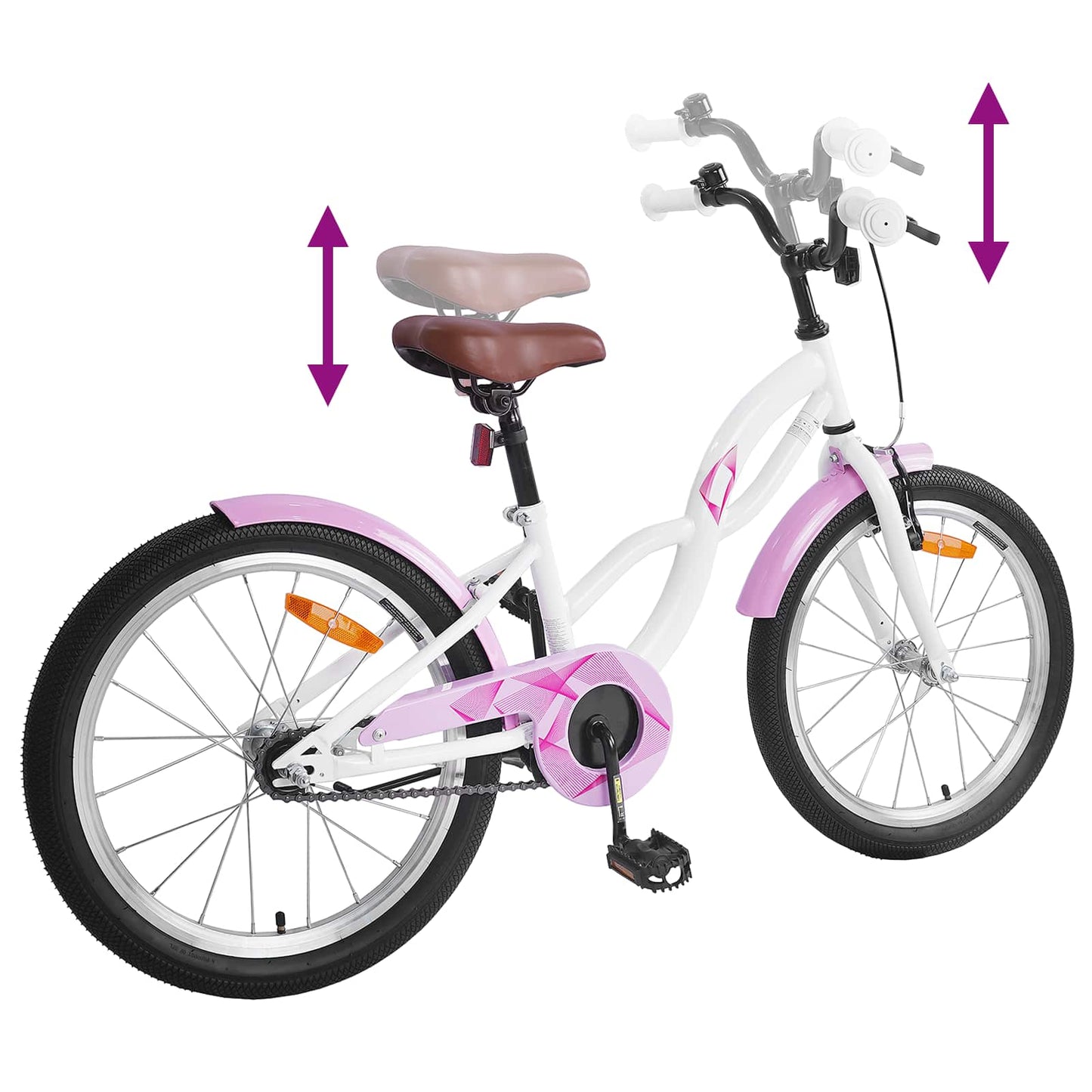 Kinderfiets 18 Inch voor 5-7 jaar Wit