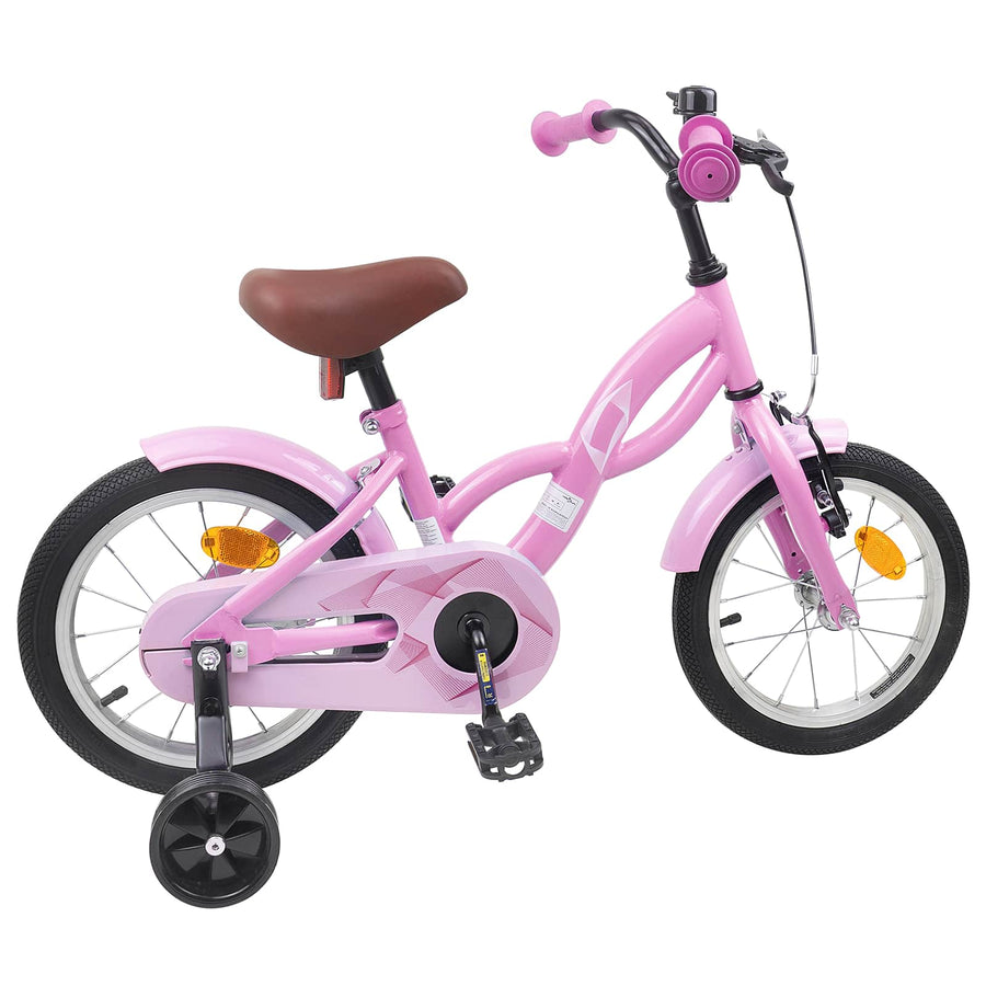 Kinderfiets 14 Inch voor 3-5 jaar oud Lichtroze