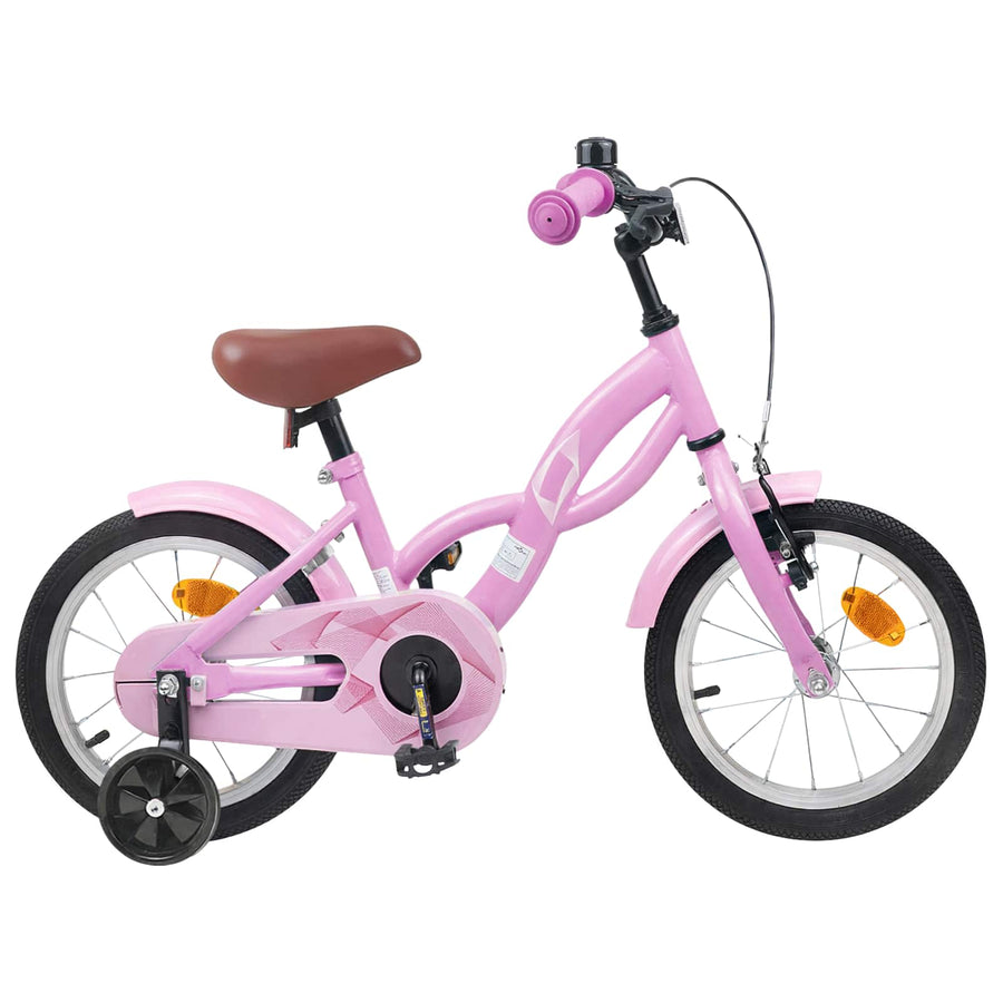 Kinderfiets 14 Inch voor 3-5 jaar oud Lichtroze