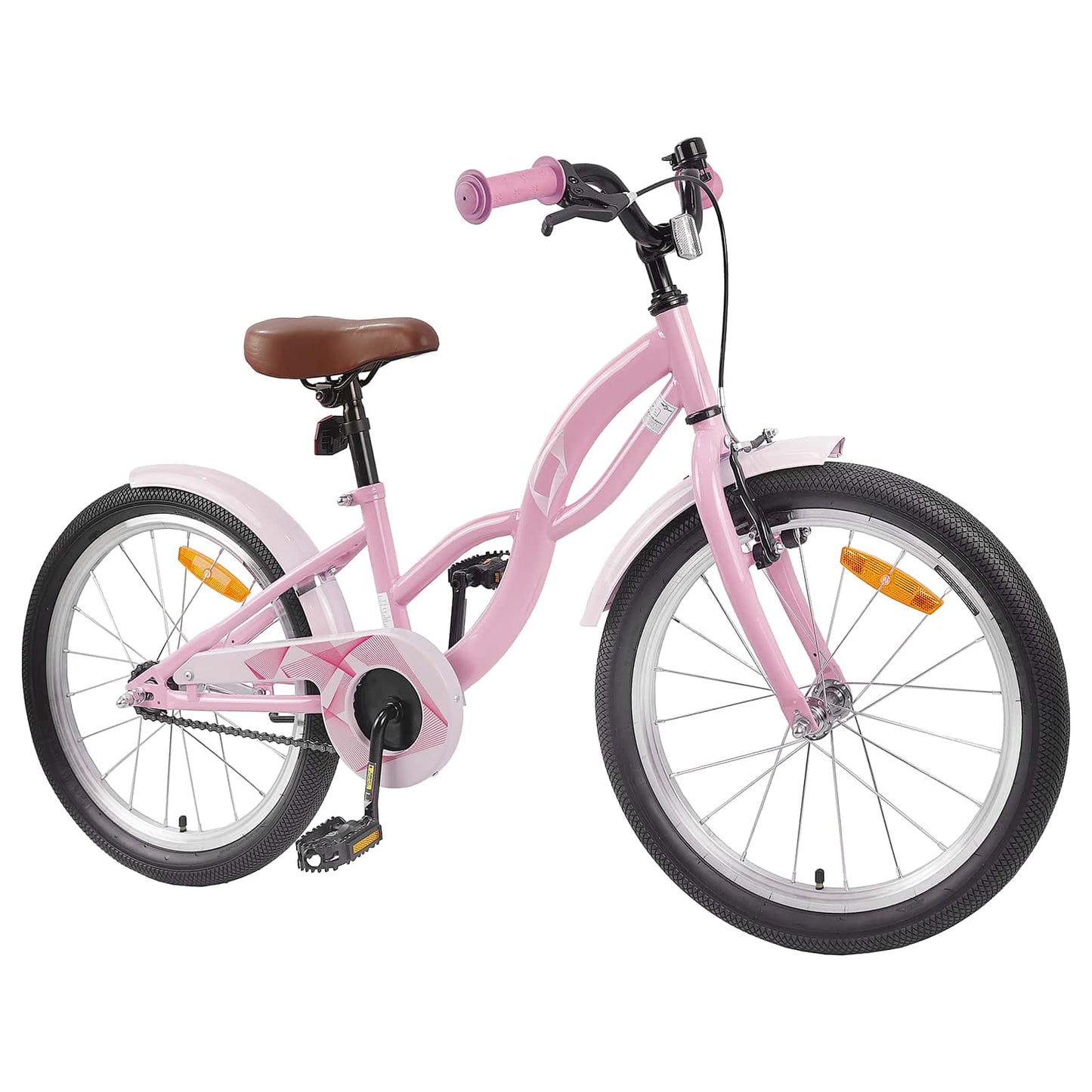 Kinderfiets 18 Inch voor 5-7 jaar Lichtroze