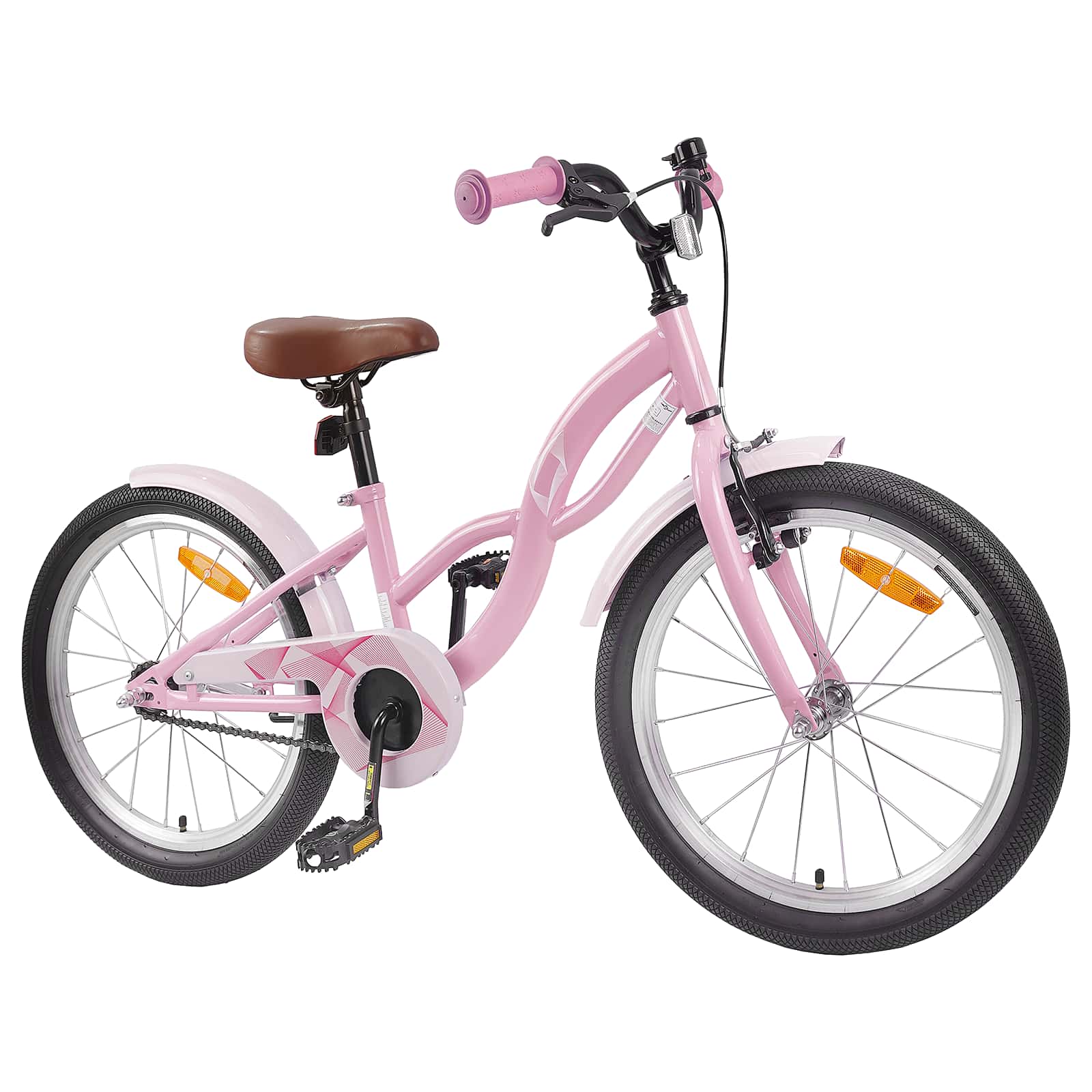 Kinderfiets 18 Inch voor 5-7 jaar Lichtroze