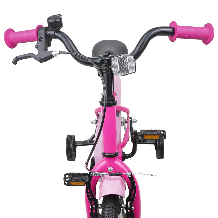 Kinderfiets 14 Inch voor 3-5 jaar oud Donkerroze