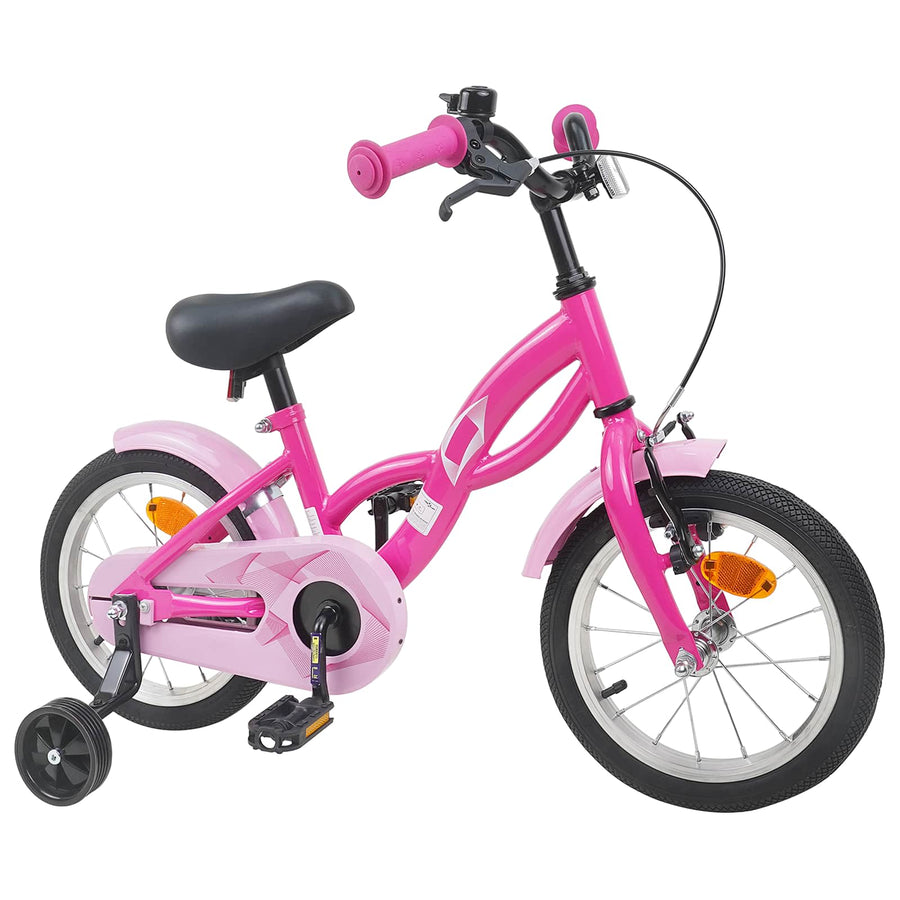 Kinderfiets 14 Inch voor 3-5 jaar oud Donkerroze