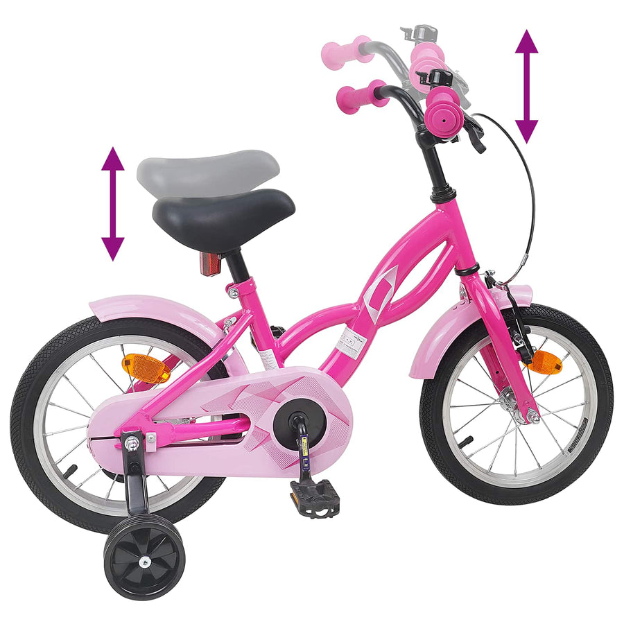 Kinderfiets 16 Inch voor 4-6 jaar oud Donkerroze