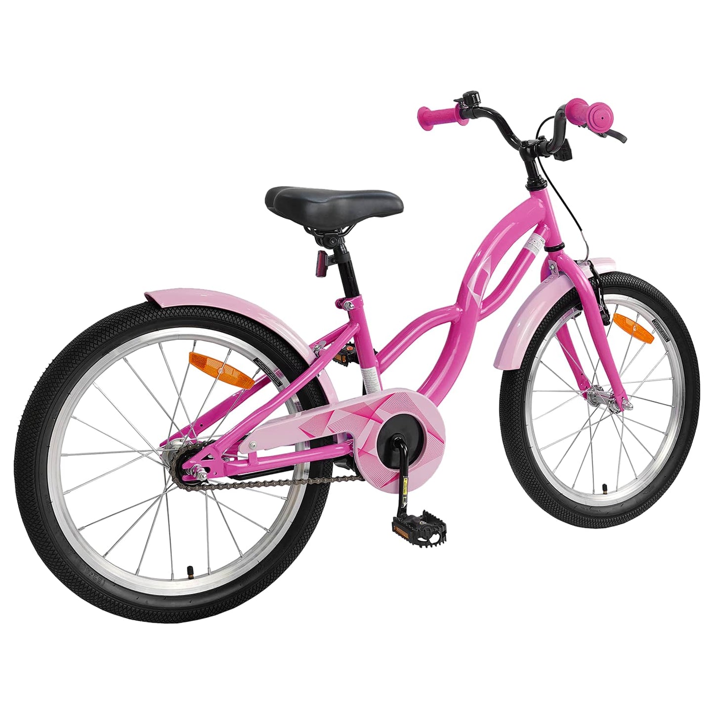 Kinderfiets 18 Inch voor 5-7 jaar Donkerroze