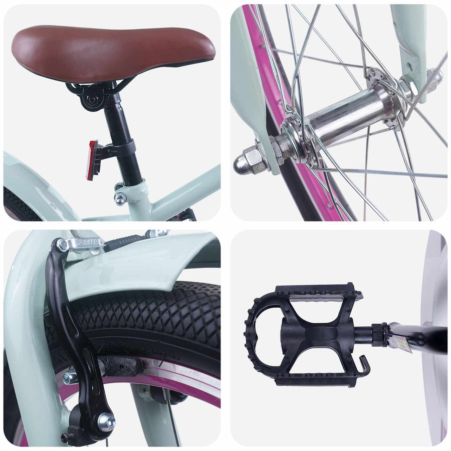 Kinderfiets 20 Inch voor 6-11 jaar oud Lichtgroen