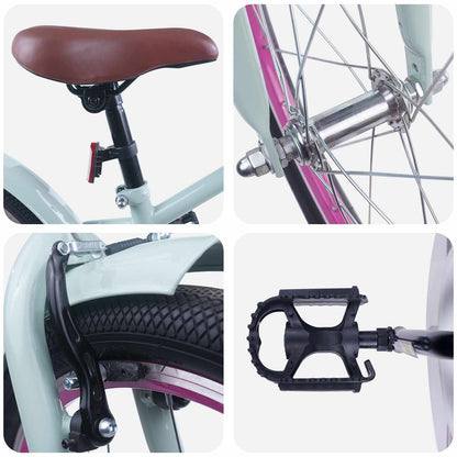 Kinderfiets 22 Inch voor 7-12 jaar oud Lichtgroen