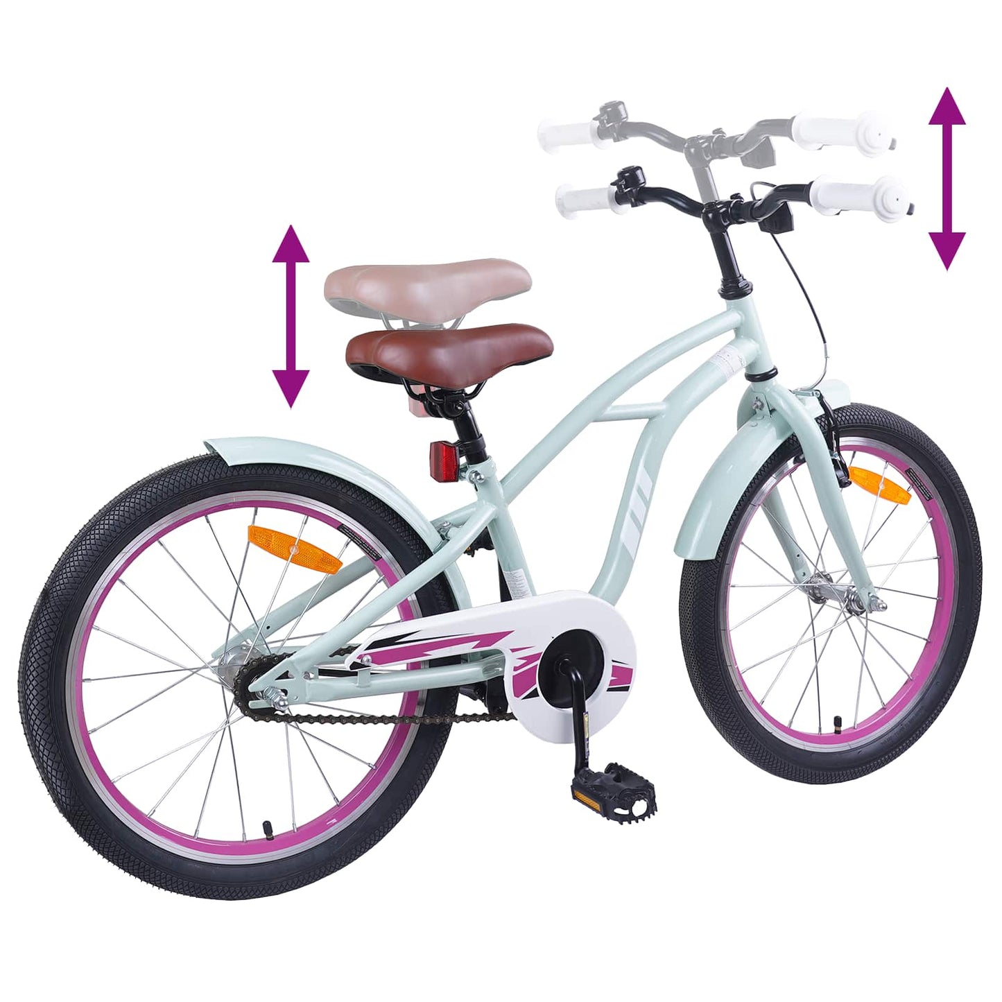 Kinderfiets 22 Inch voor 7-12 jaar oud Lichtgroen