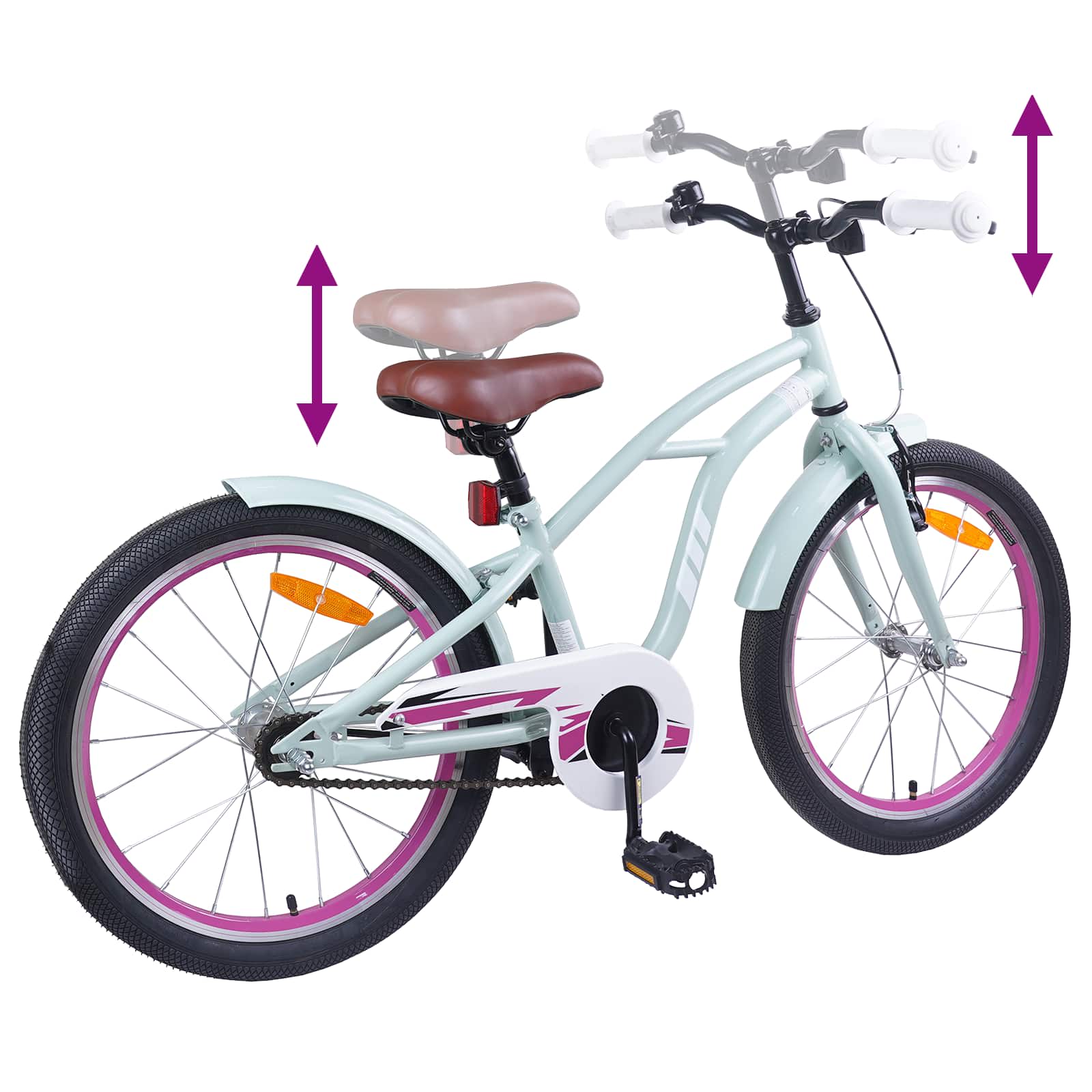 Kinderfiets 22 Inch voor 7-12 jaar oud Lichtgroen