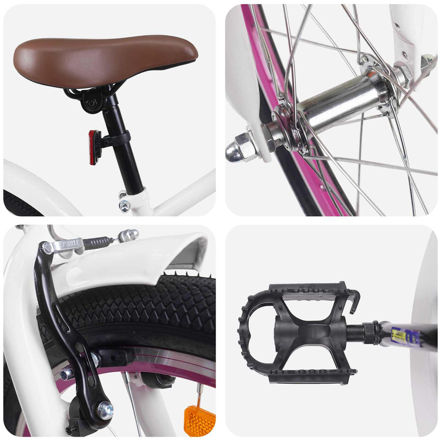 Kinderfiets 18 Inch voor 5-7 jaar Wit