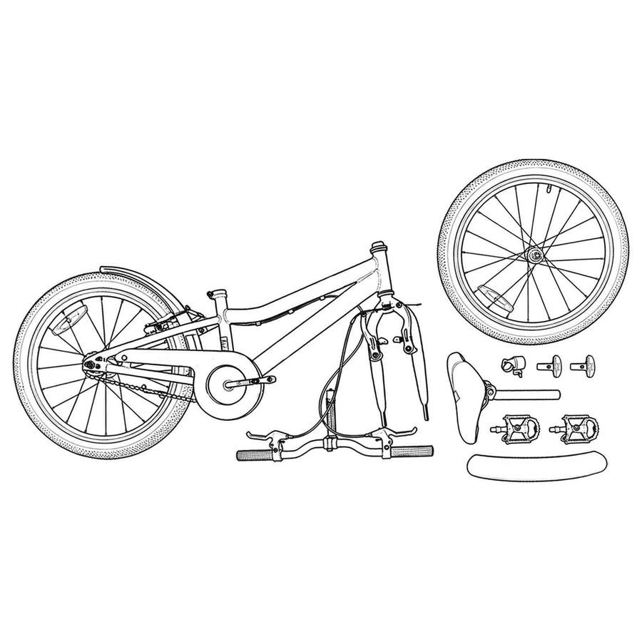 Kinderfiets 18 Inch voor 5-7 jaar Wit