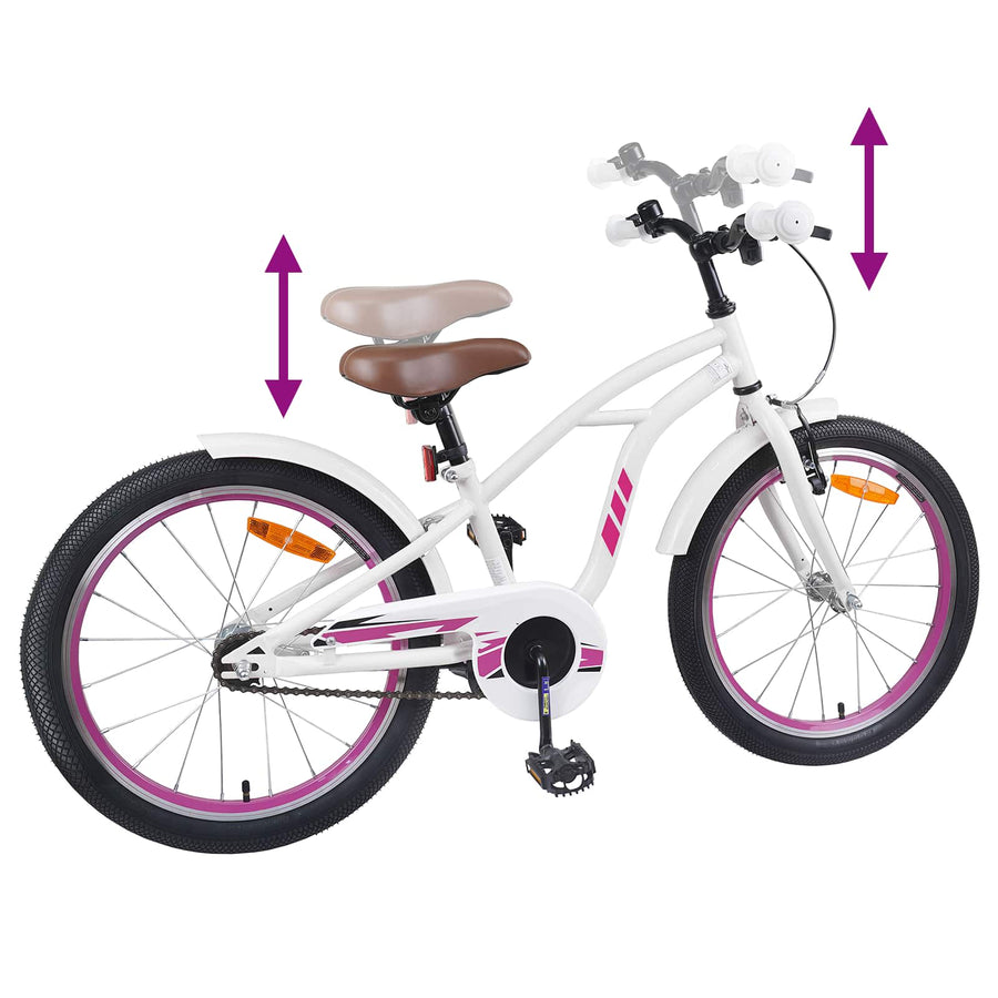 Kinderfiets 22 Inch voor 7-12 jaar oud Wit