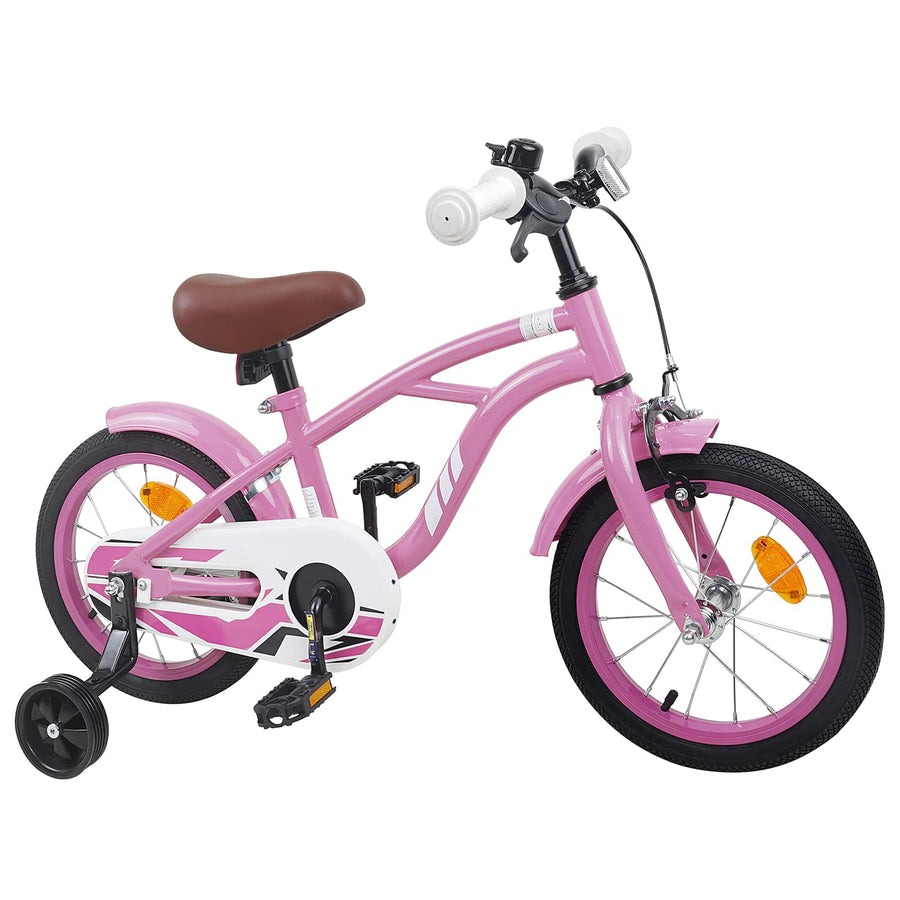 Kinderfiets 14 Inch voor 3-5 jaar oud Lichtroze