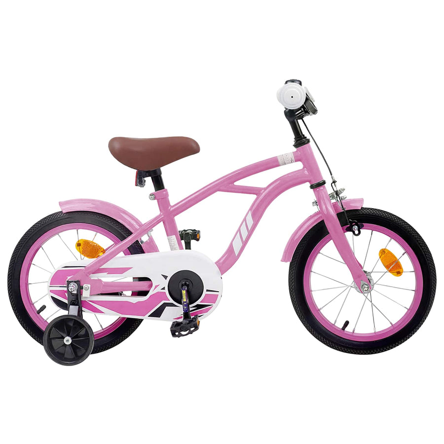 Kinderfiets 14 Inch voor 3-5 jaar oud Lichtroze