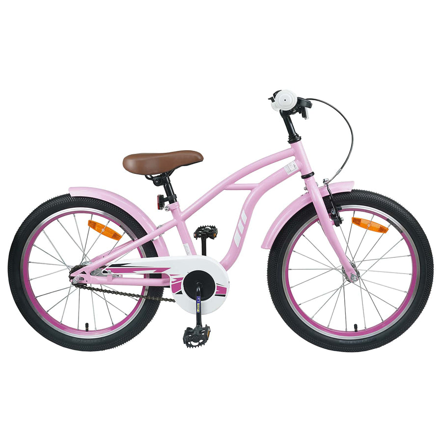 Kinderfiets 18 Inch voor 5-7 jaar Lichtroze