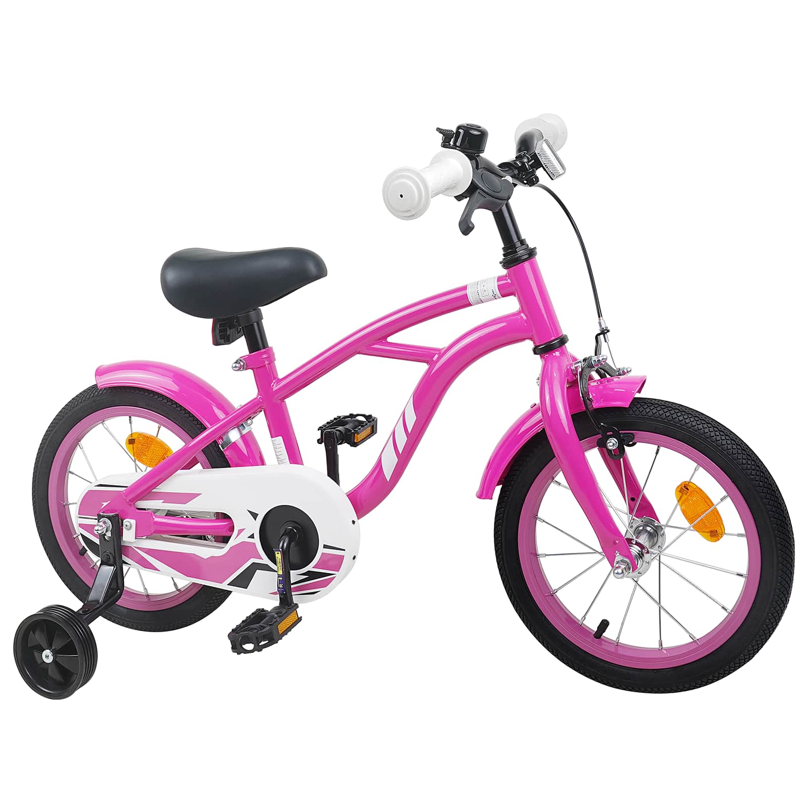 Kinderfiets 14 Inch voor 3-5 jaar oud Donkerroze