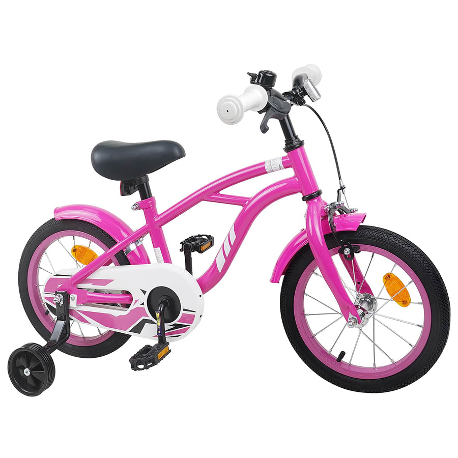 Kinderfiets 14 Inch voor 3-5 jaar oud Donkerroze