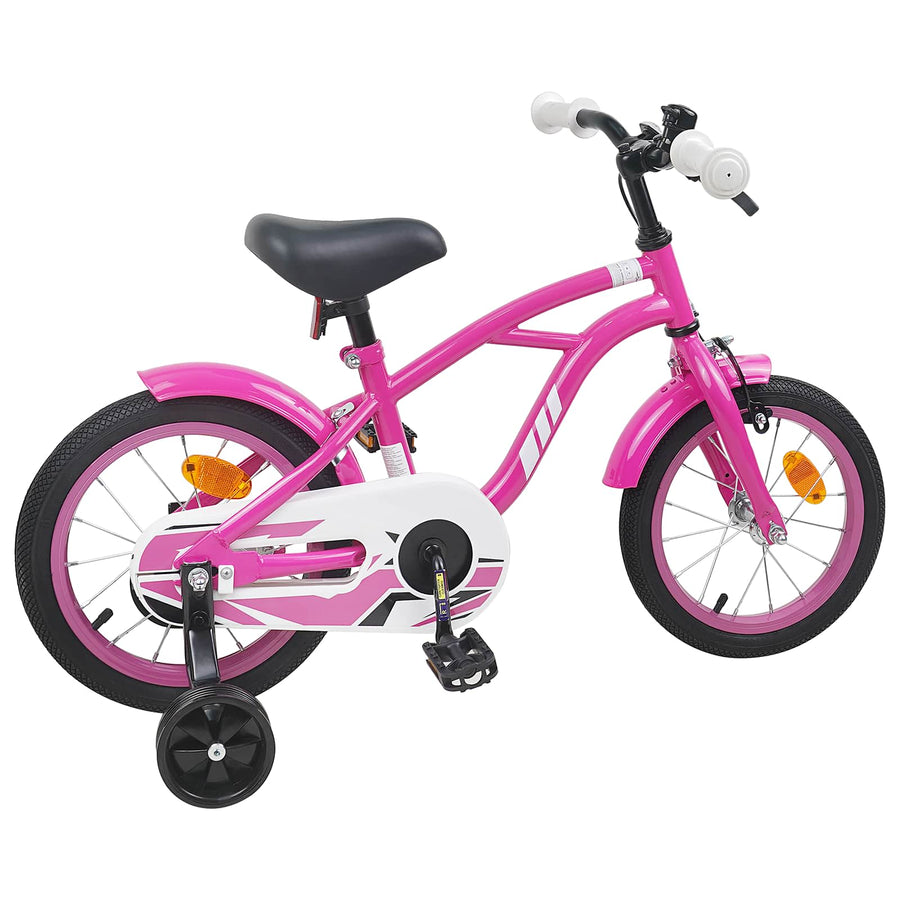 Kinderfiets 14 Inch voor 3-5 jaar oud Donkerroze