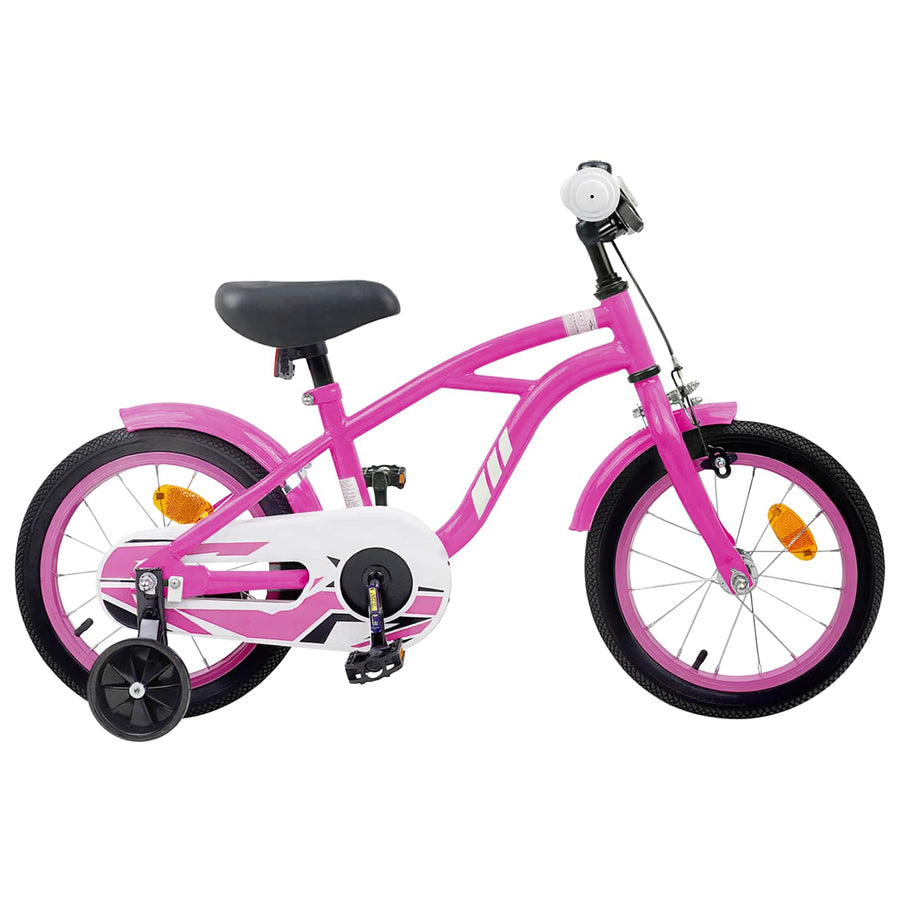 Kinderfiets 14 Inch voor 3-5 jaar oud Donkerroze