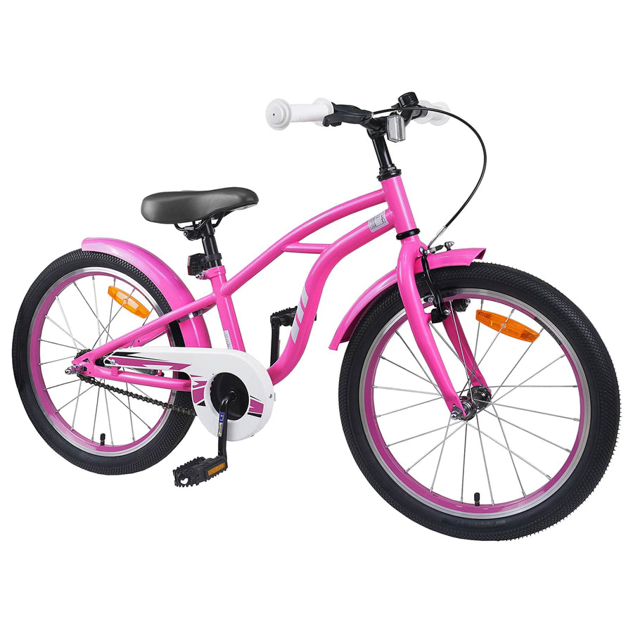 Kinderfiets 18 Inch voor 5-7 jaar Donkerroze