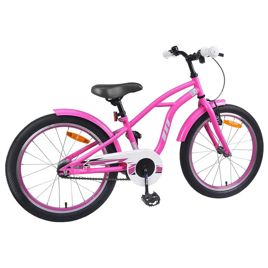 Kinderfiets 18 Inch voor 5-7 jaar Donkerroze