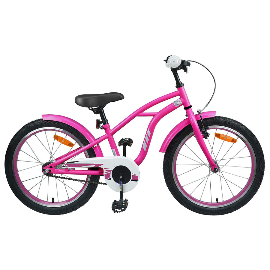 Kinderfiets 18 Inch voor 5-7 jaar Donkerroze