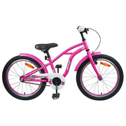 Kinderfiets 20 inch donkerroze