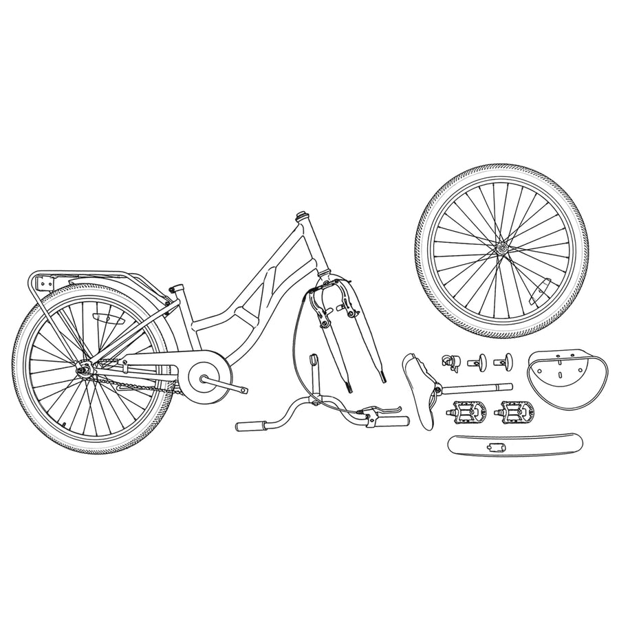 Kinderfiets 24 Inch voor 8-12 jaar oud Zwart