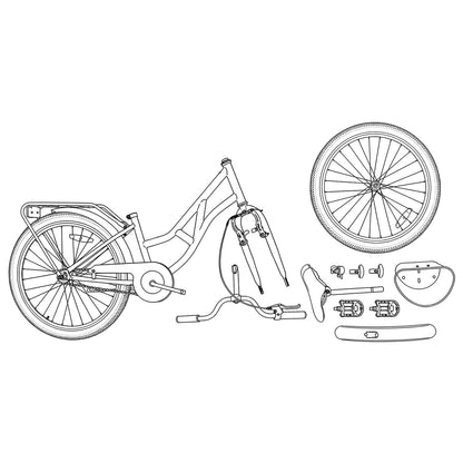 Kinderfiets 20 Inch 6-11 Wit