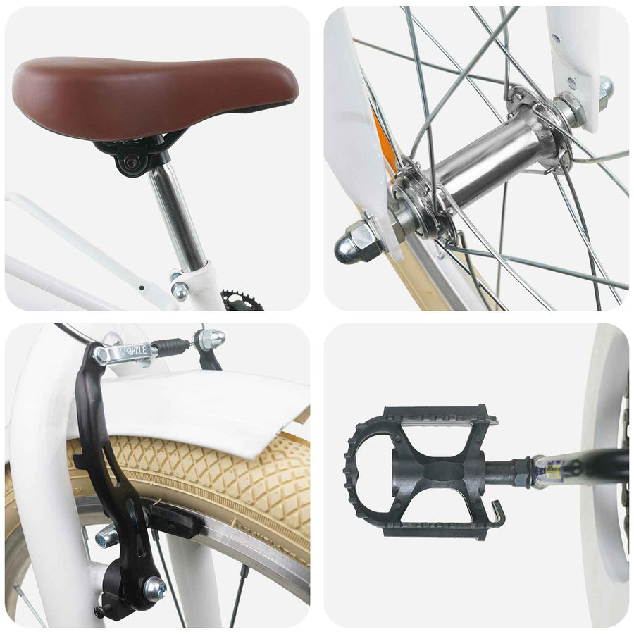 Kinderfiets 24 Inch voor 8-12 jaar oud Wit