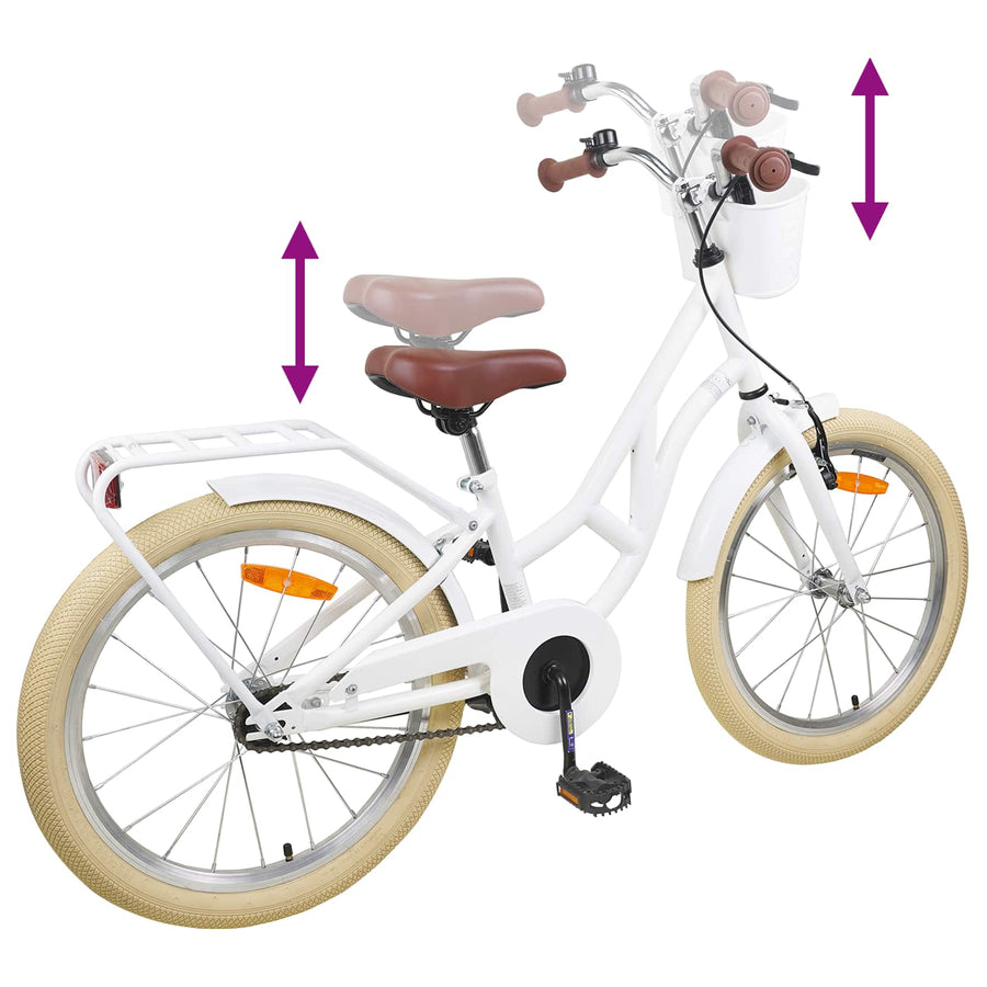 Kinderfiets 24 Inch voor 8-12 jaar oud Wit