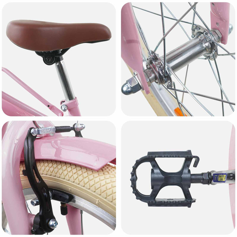 Kinderfiets 24 Inch voor 8-12 jaar oud Lichtroze