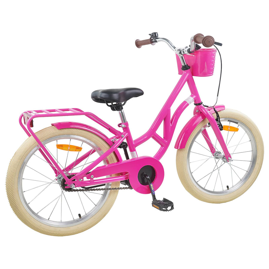 Kinderfiets 24 Inch voor 8-12 jaar oud Donkerroze