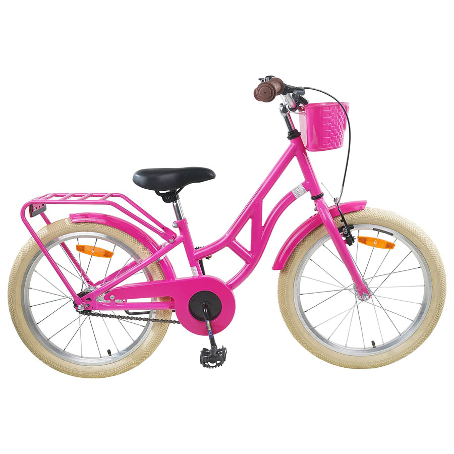 Kinderfiets 24 Inch voor 8-12 jaar oud Donkerroze