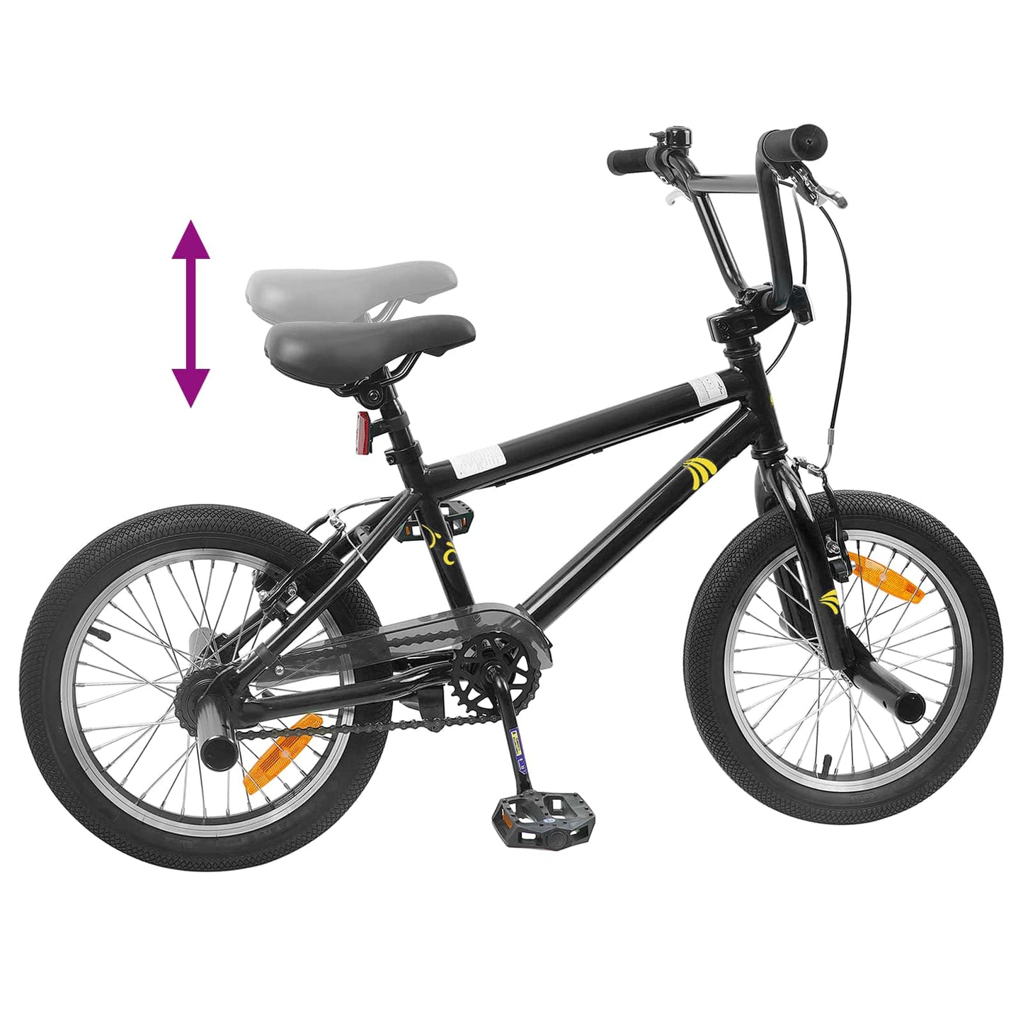 BMX Fiets 20 Inch voor boven de 9 jaar Zwart
