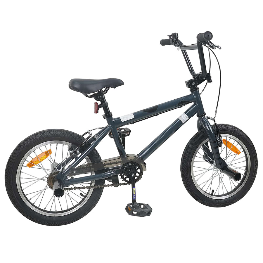 BMX Fiets 16 Inch voor 5-8 jaar oud Donkergrijs