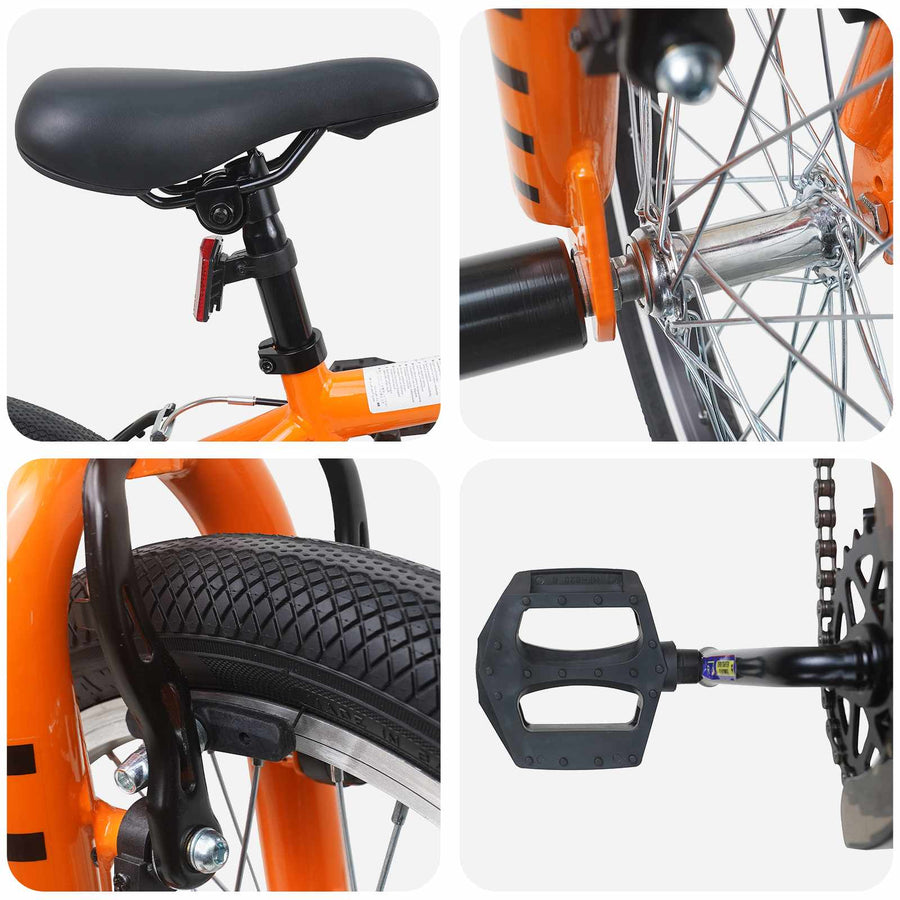 BMX Fiets 16 Inch voor 5-8 jaar oud Oranje