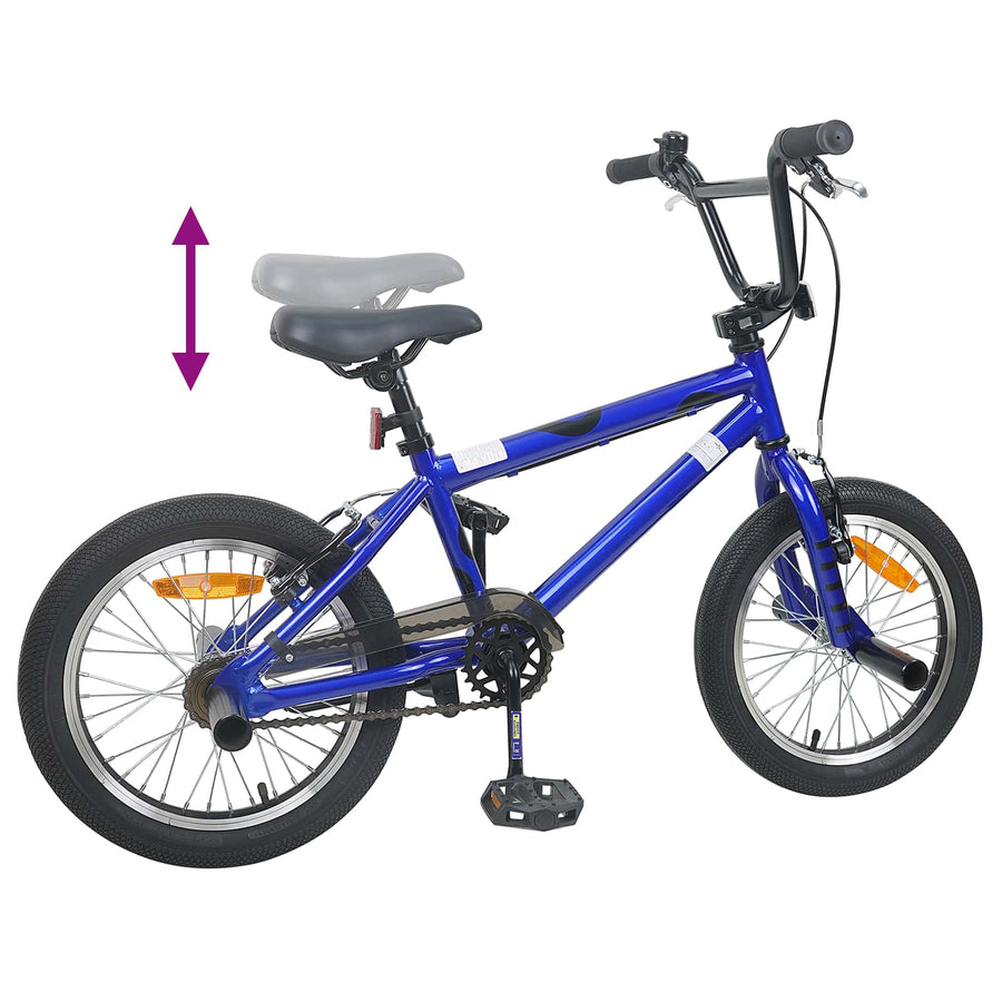 BMX Fiets 16 Inch voor 5-8 jaar oud Donkerblauw