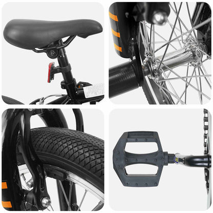 BMX Fiets 16 Inch voor 5-8 jaar oud Zwart